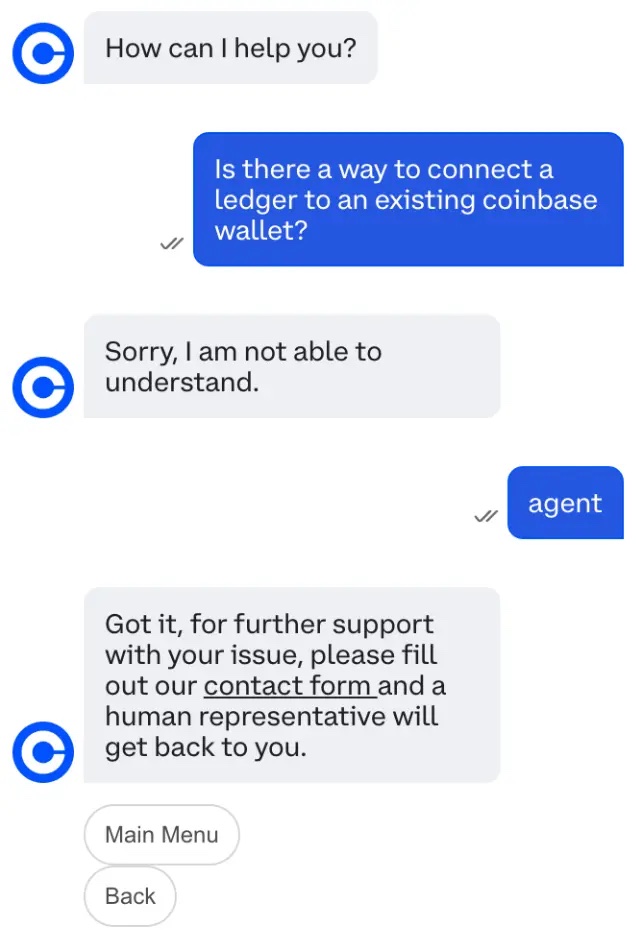 Coinbase wallet chat support