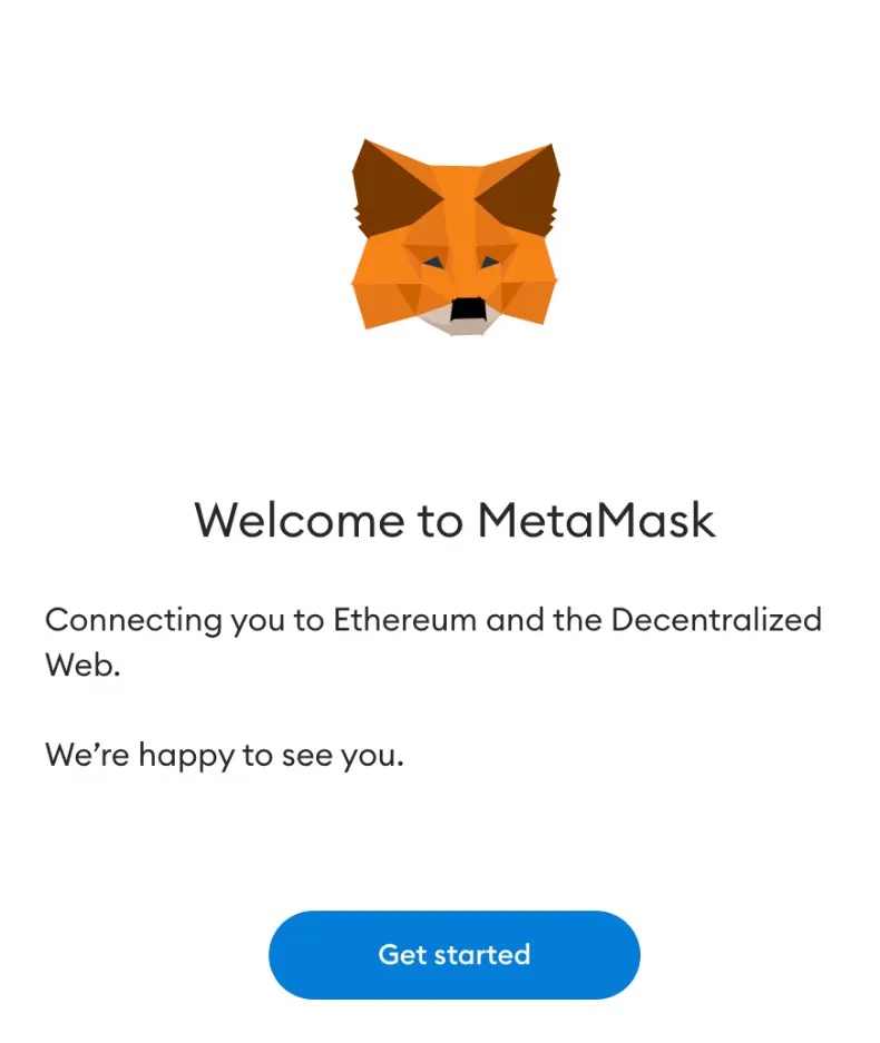 MetaMask get started
