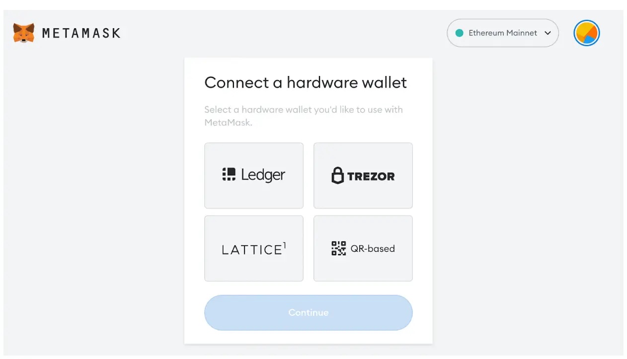 MetaMask connect to Ledger