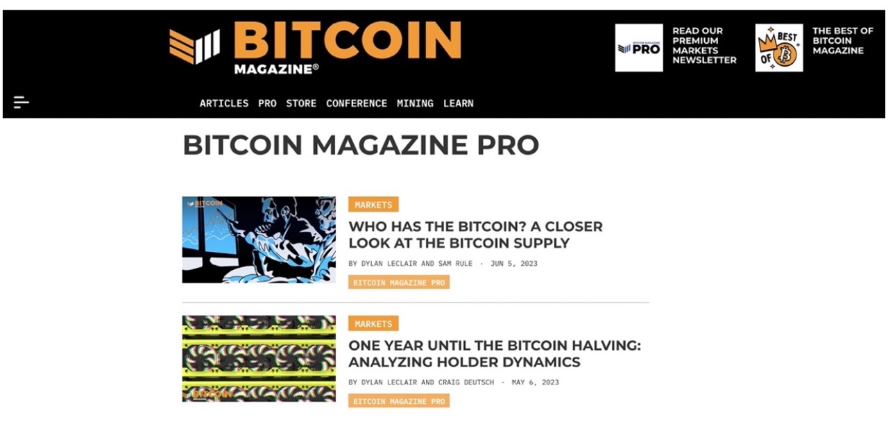 Bitcoin Magazine crypto newsletter