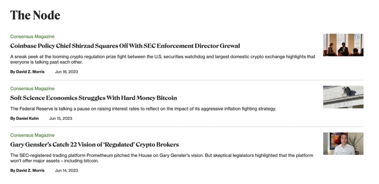 The Node crypto newsletter