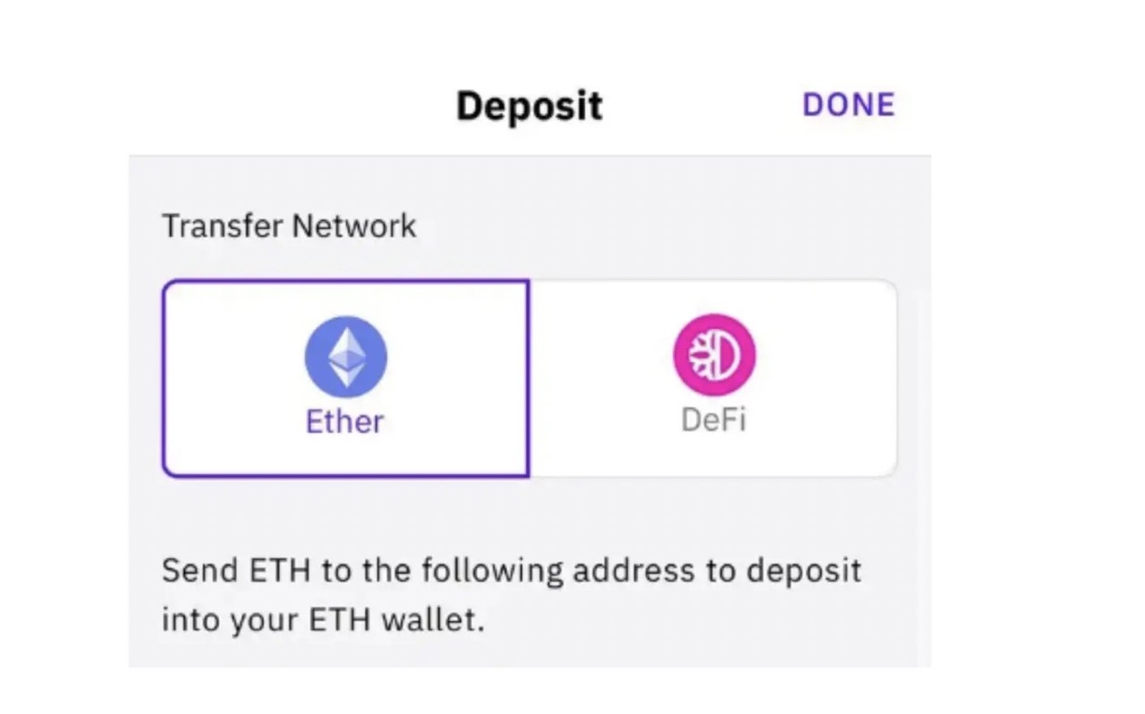 Make an ETH deposit on Cake DeFi