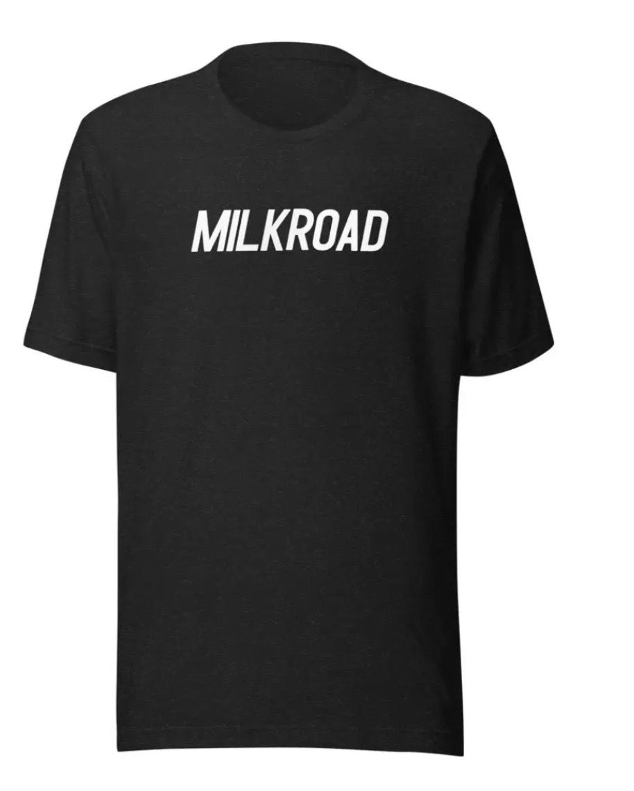 Milk Road T Shirt swag for the referral program