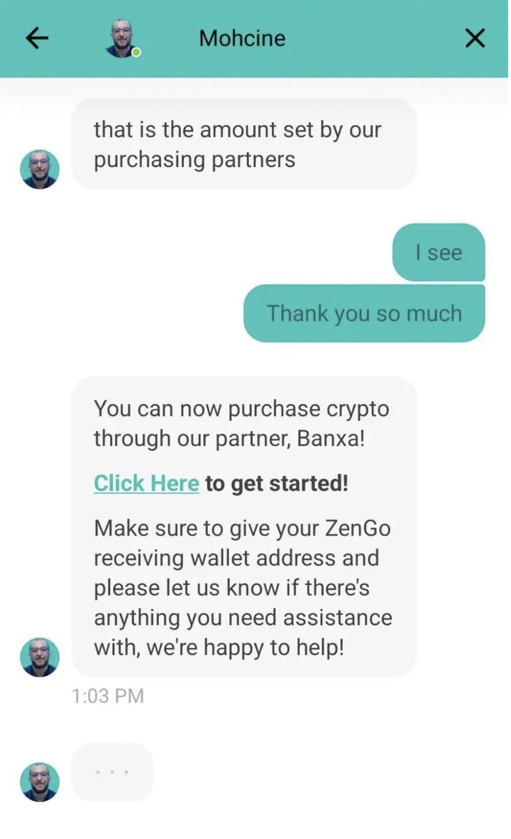 Customer support on ZenGo