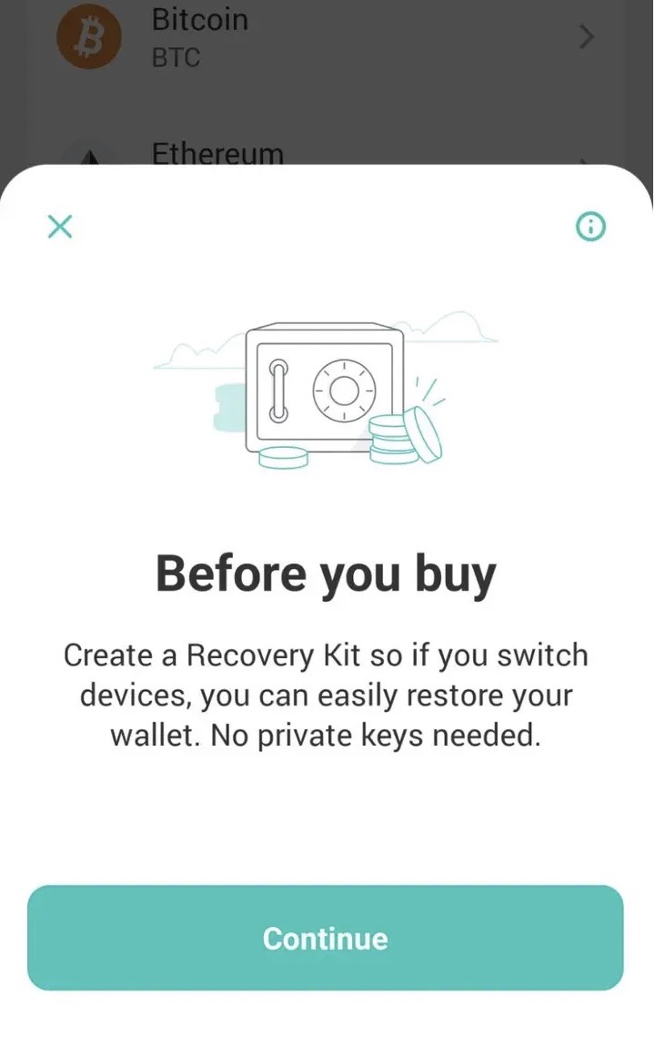 Set up recovery kit on ZenGo