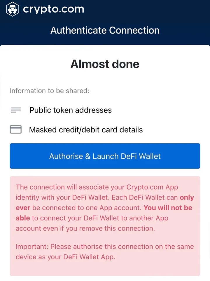 connect to crypto.com defi wallet