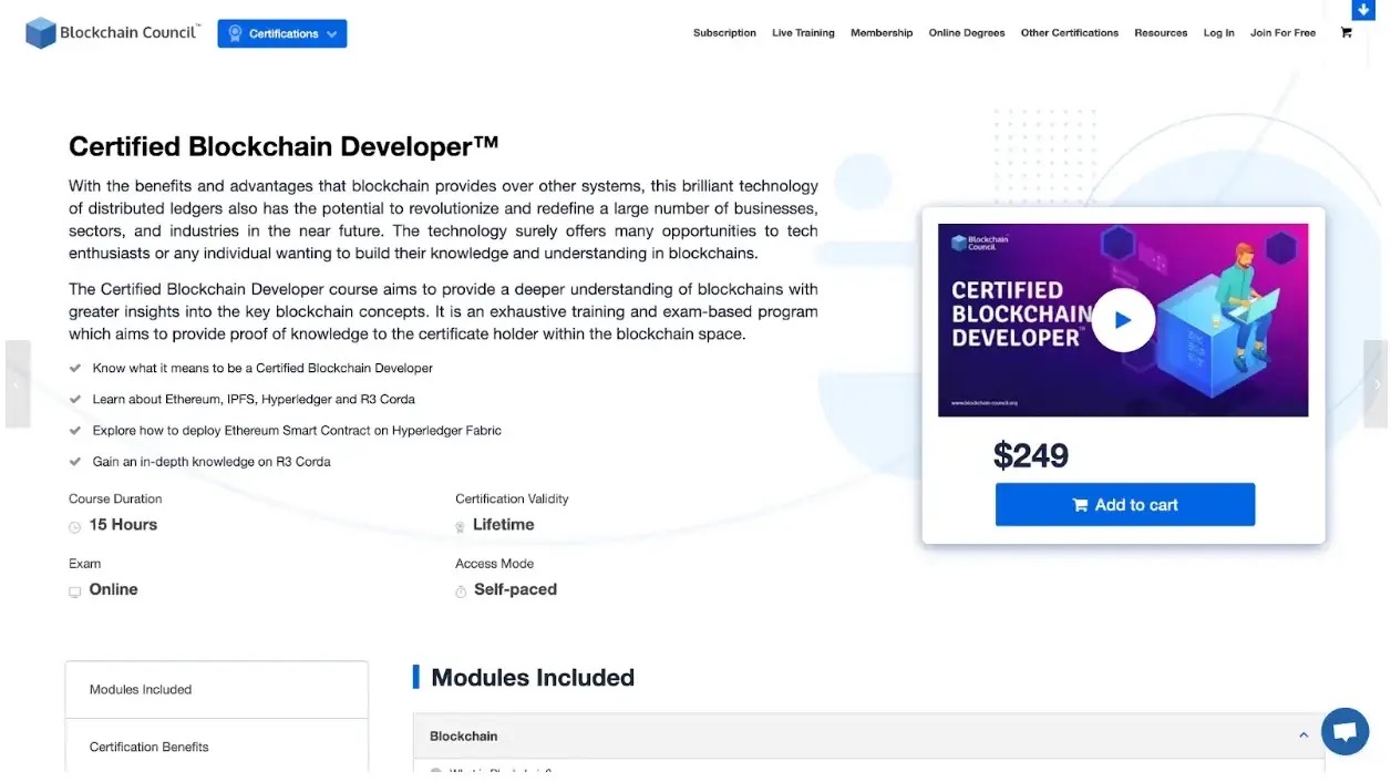 Certified Blockchain Developer