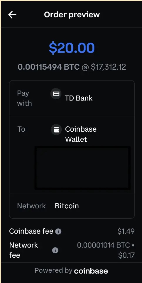 Buying crypto overview on Coinbase Wallet