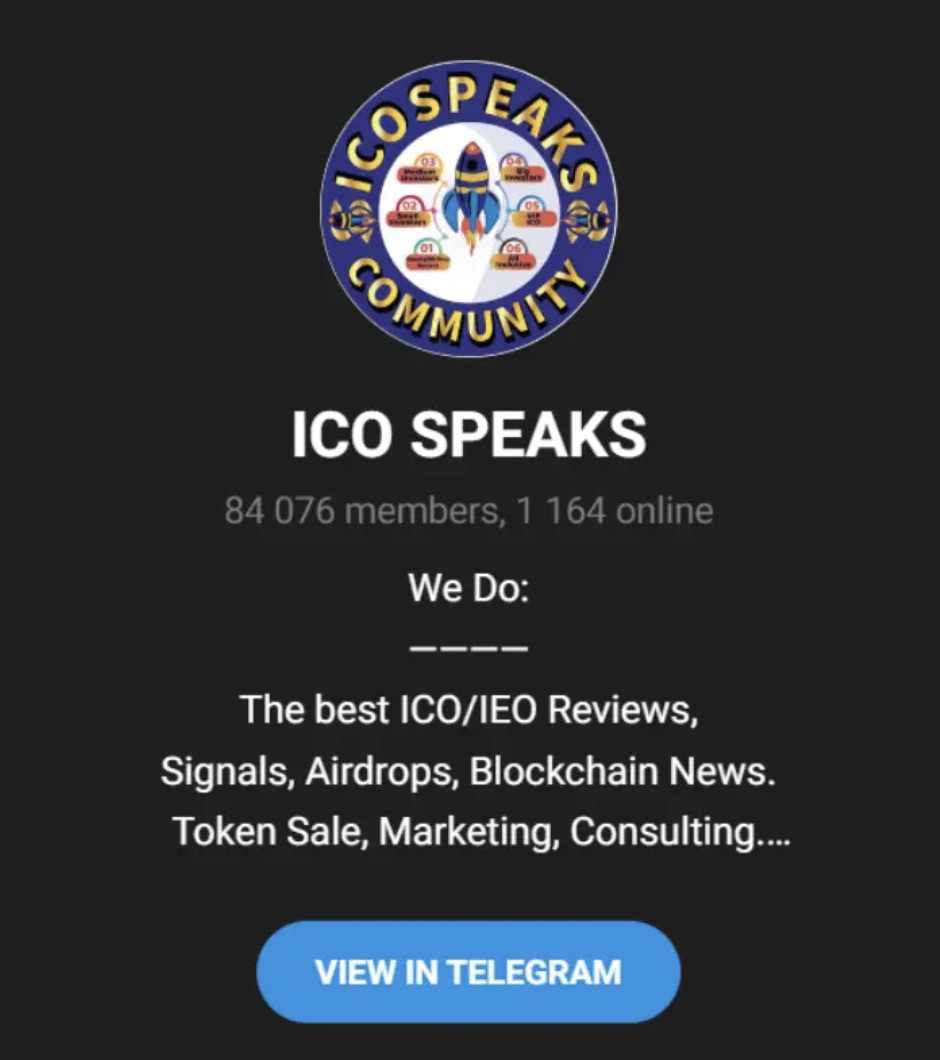 ICO speaks Telegram group