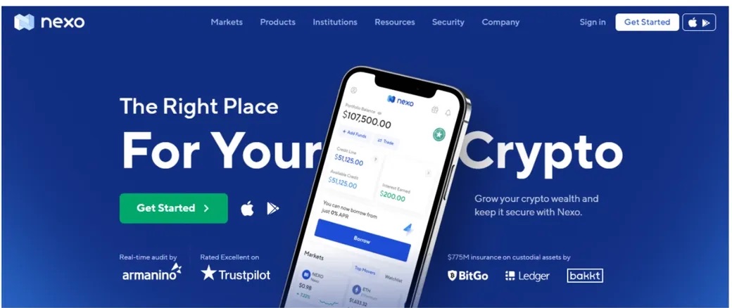 Lend BTC with Nexo
