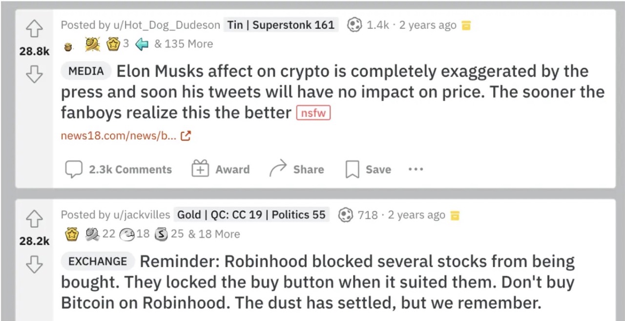 r/CryptoCurrency subreddit discussion