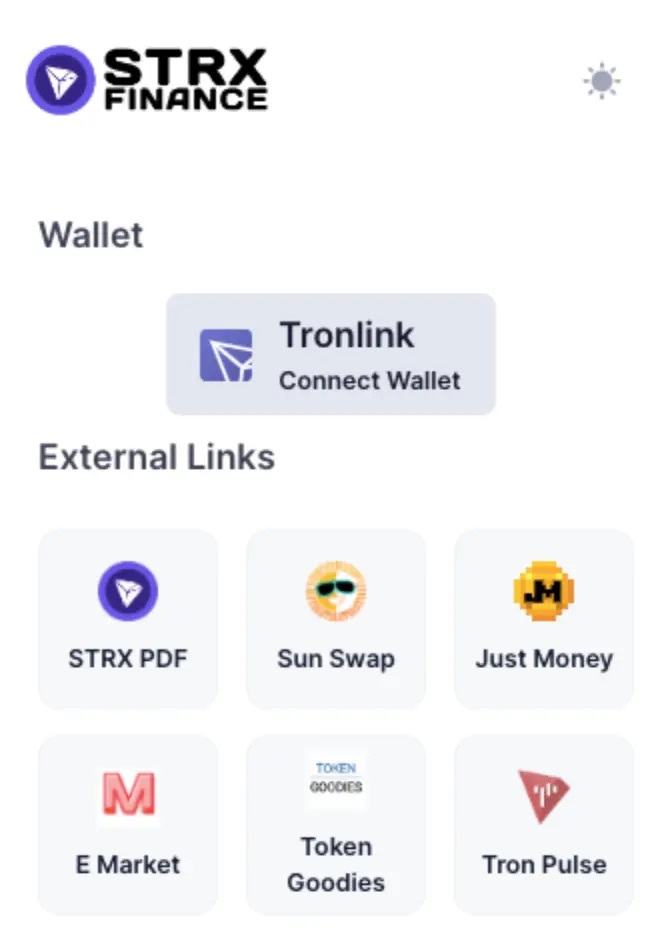 Tron staking connect STRX