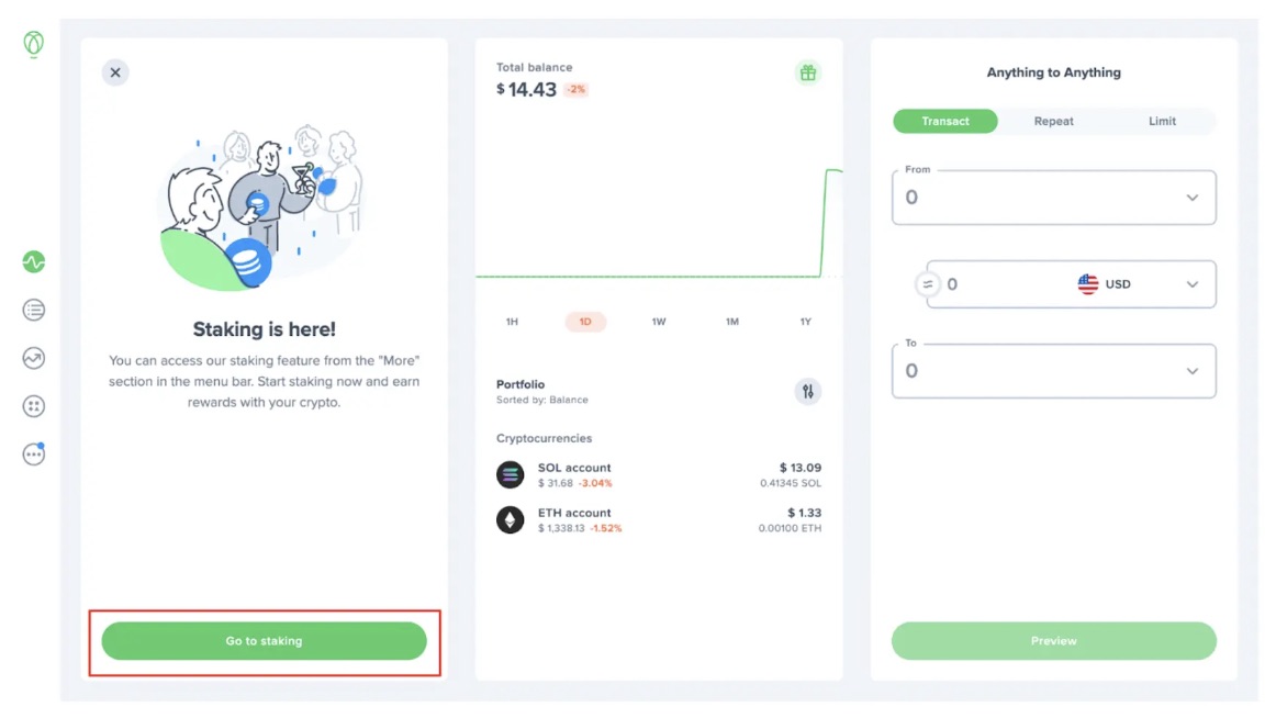How to stake with Uphold