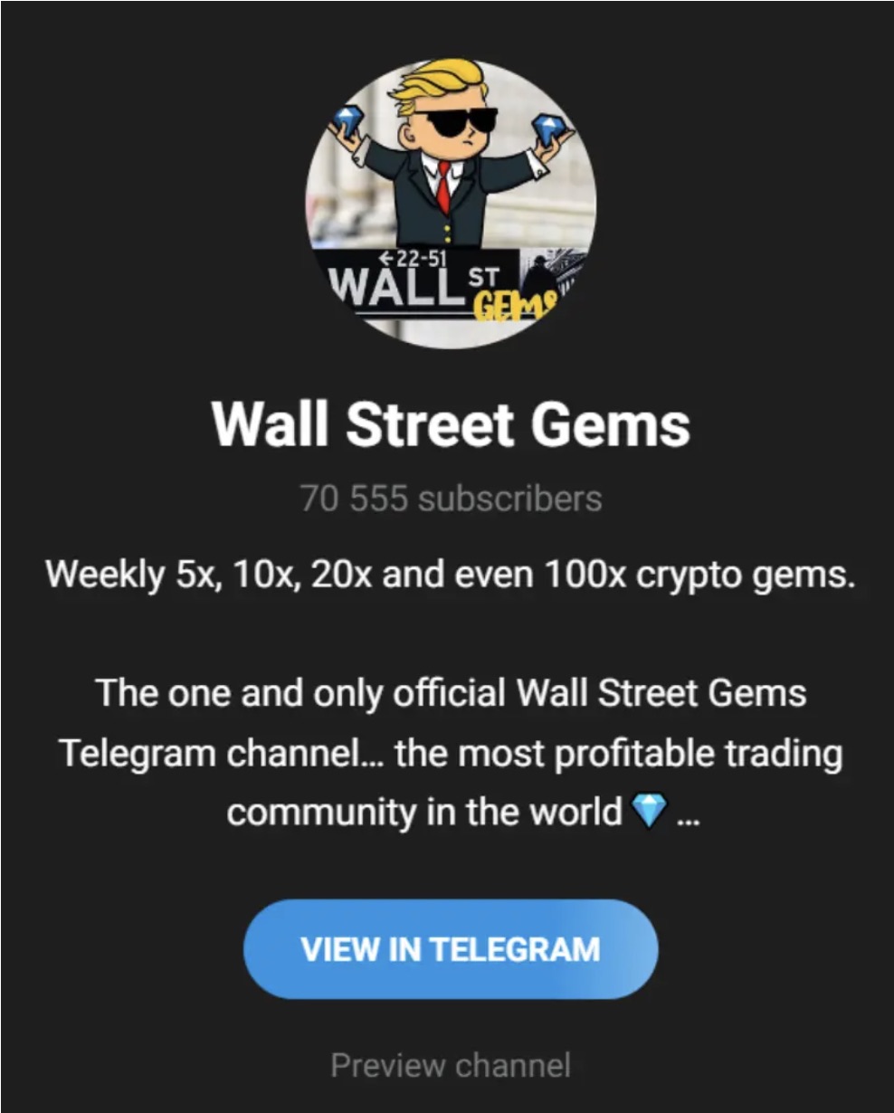 Wall Street Gems Telegram
