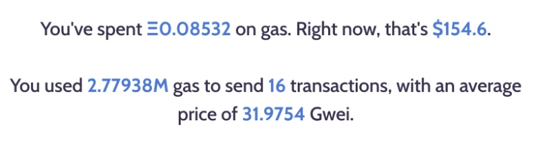 ETH gas fees and cost