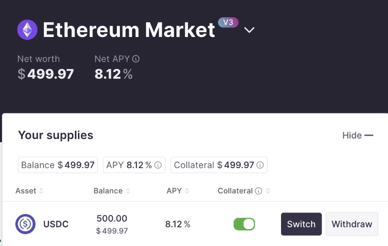 Aave Lending Dashboard