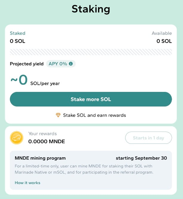 Marinade Staking Interface